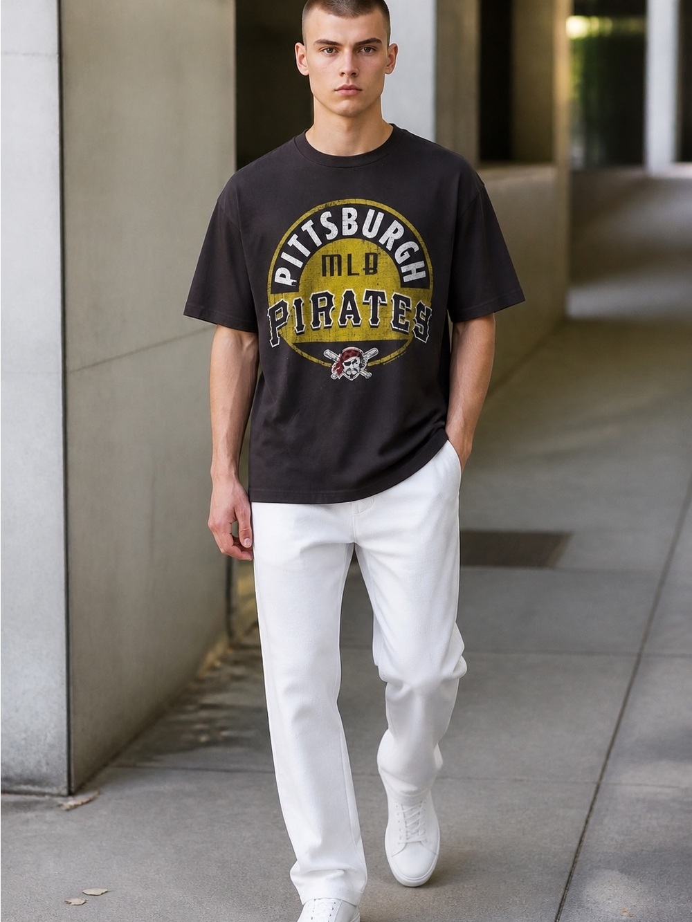 Pittsburgh Pirates MLB T-shirt Men’s L Black Short Sleeves Crew Neck
